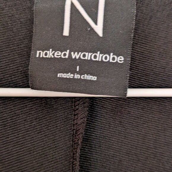 Naked Wardrobe Women's Size L Long Black  Sleeve Dress - Picture 3 of 4